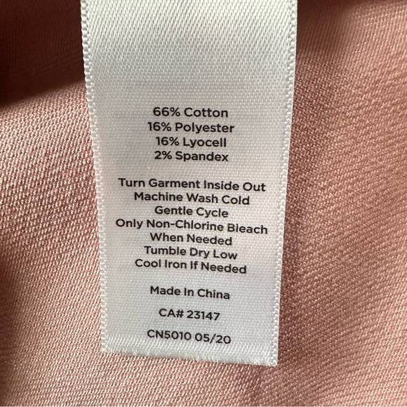 Talbots Blush Pink Utility Jacket Womens Small Military Safari Stretch Coat - Picture 8 of 9